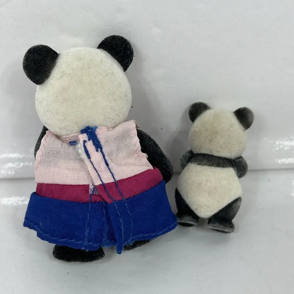Li'l Woodzeez Skyhopper Panda Family Mother Father Children Clothed Dress Baby